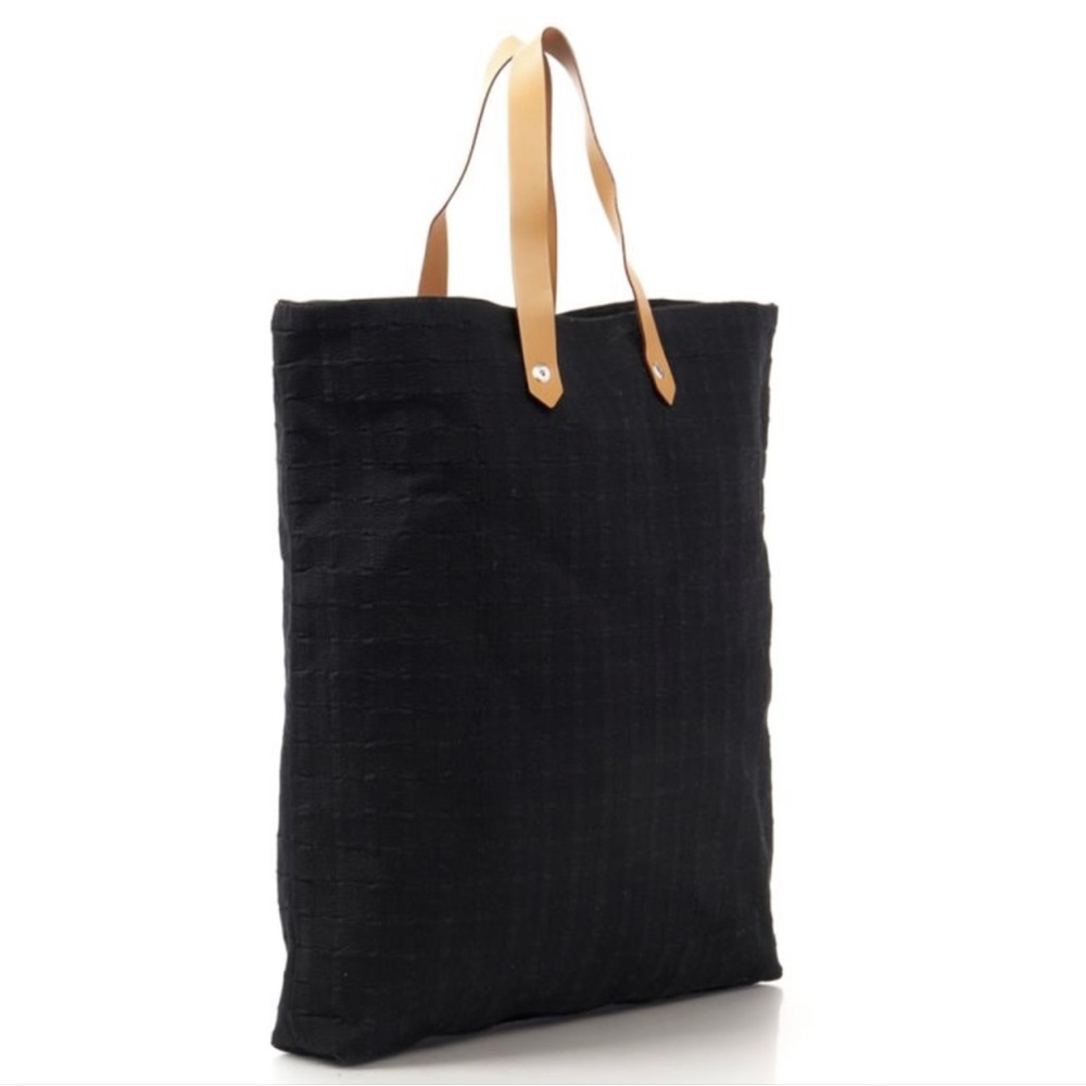 Hermès Shopper Tote in Black Braided Leather - Picture 3 of 12
